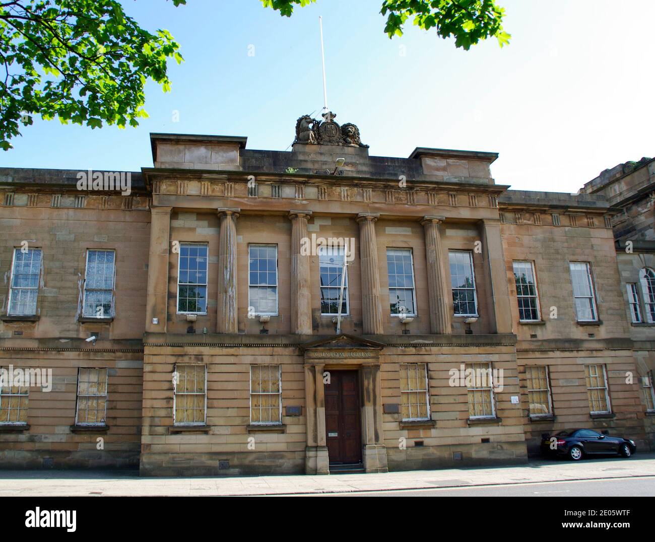 Ancienne douane de Glasgow, entrée du nouveau complexe hôtelier Banque D'Images