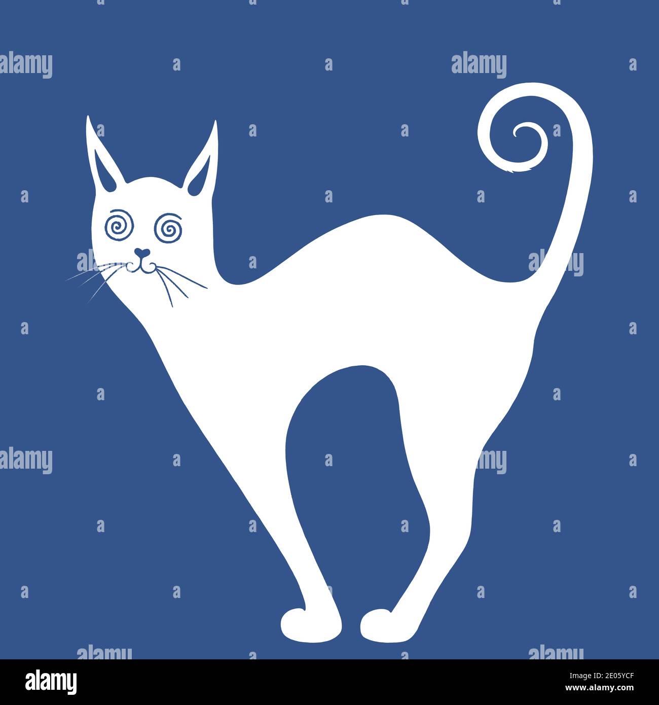 Chat blanc Banque D'Images