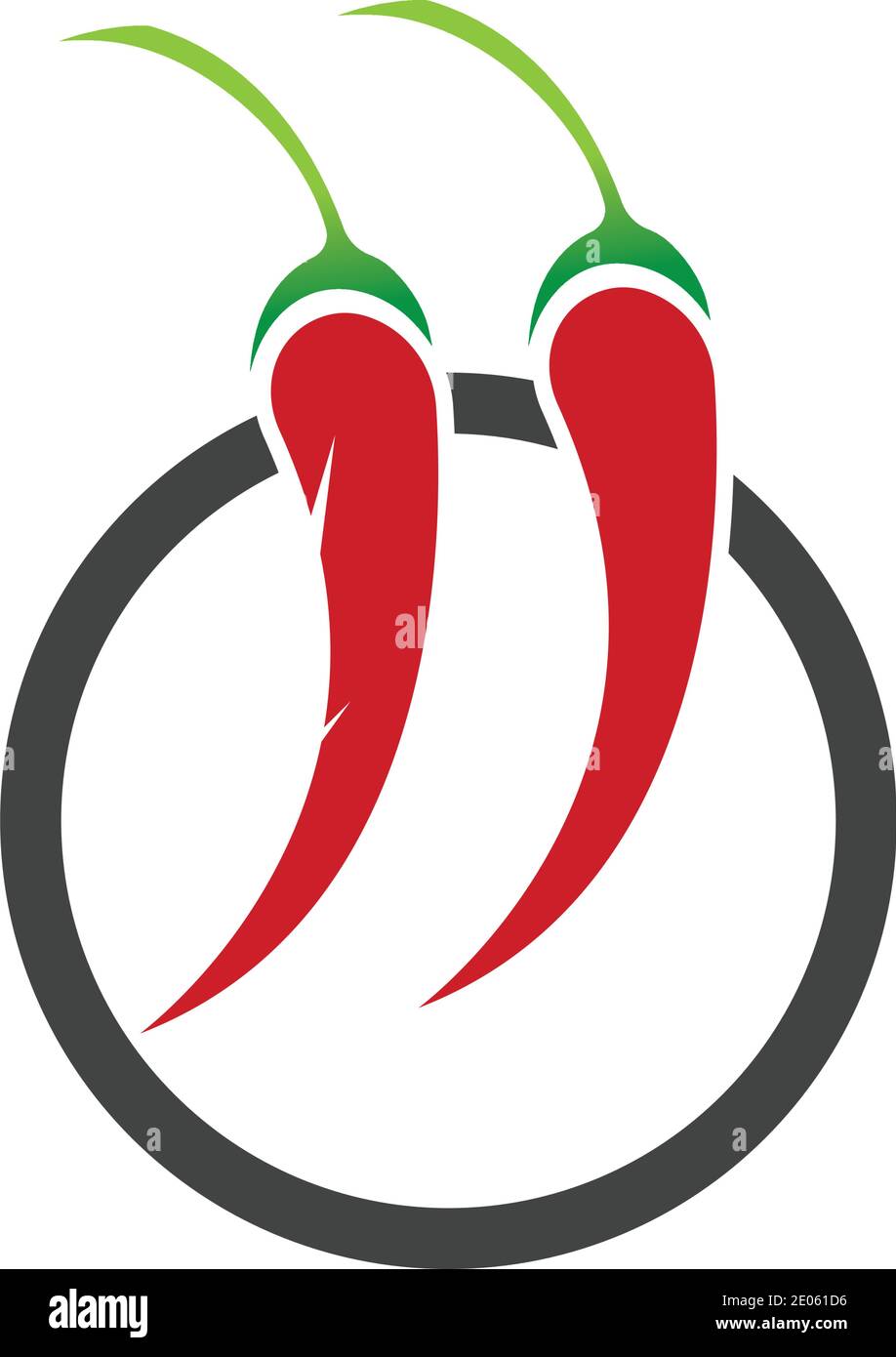 symbole chili chaud et icône vectorielle du logo Illustration de Vecteur