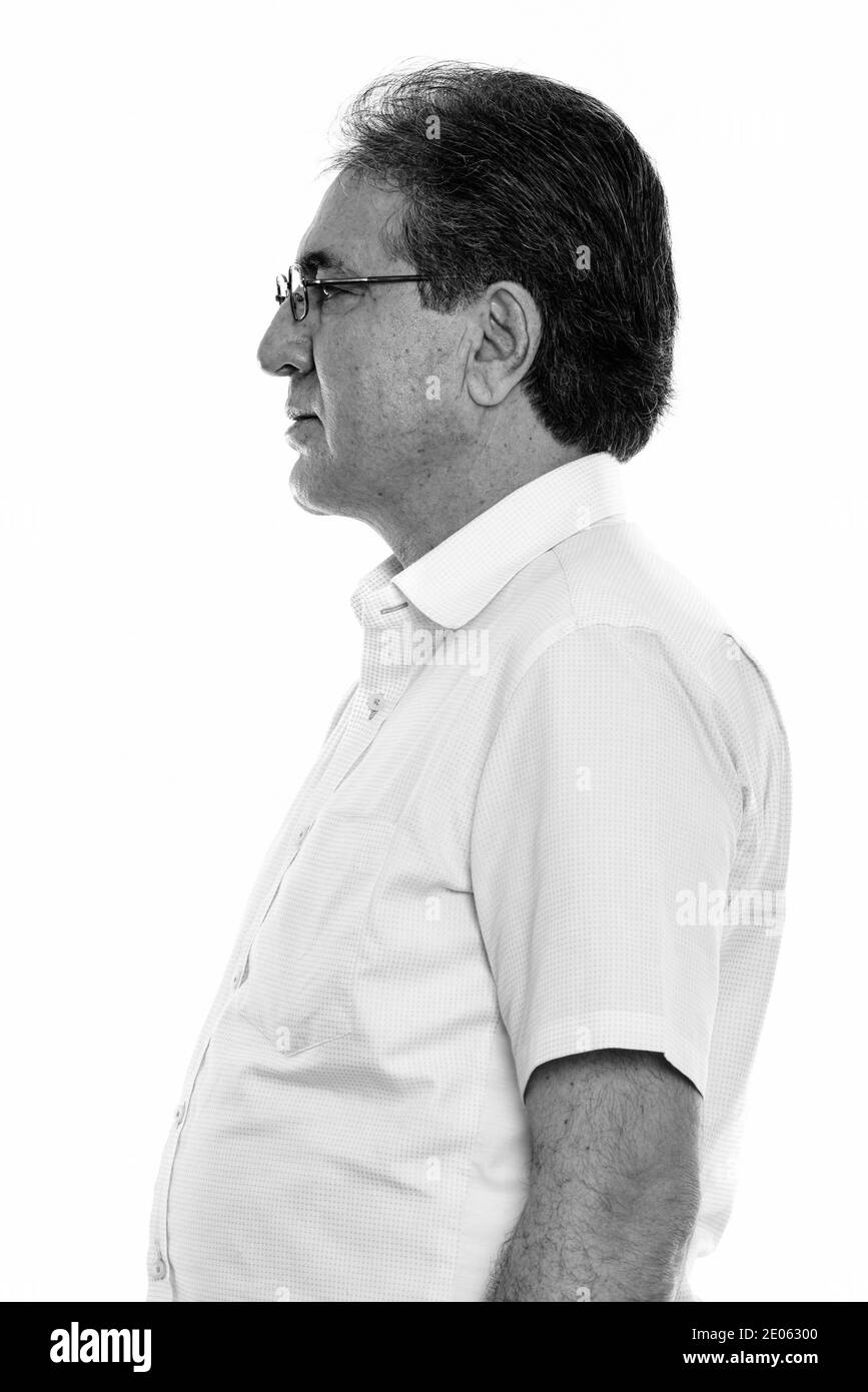 Vue du profil de l'homme persan senior Banque D'Images