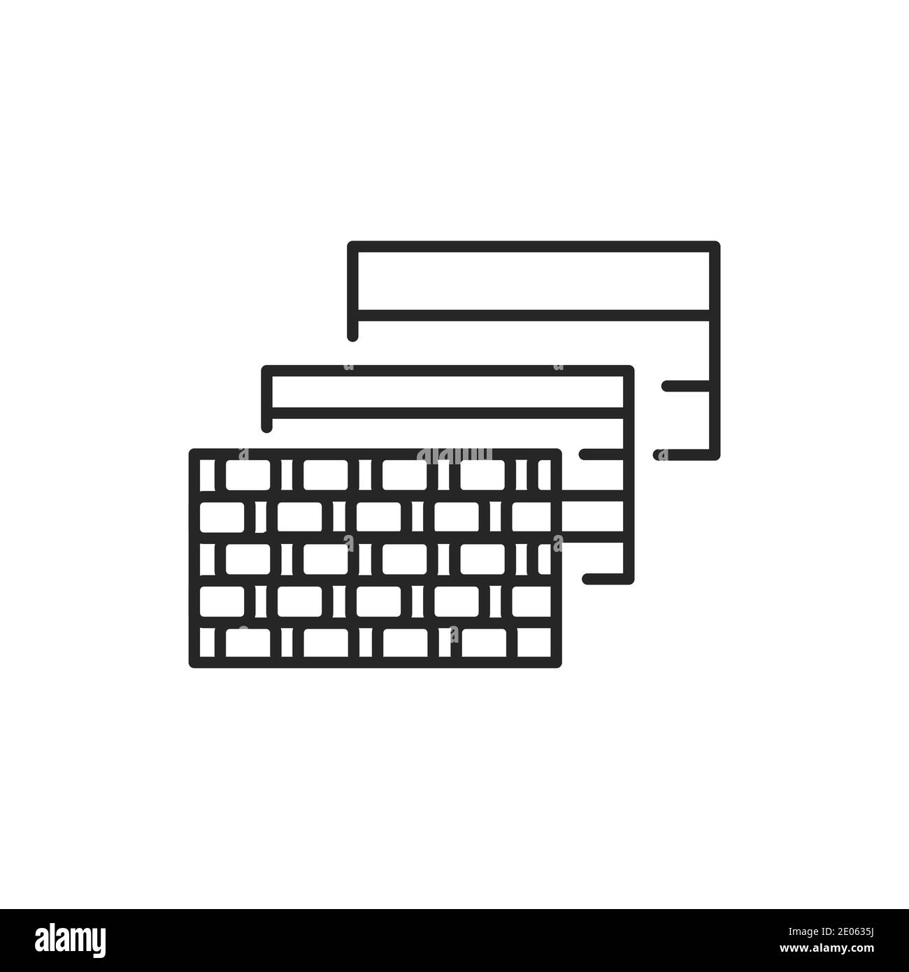 Icône de ligne de couleur de revêtement de façade. Pictogramme pour page Web, application mobile, Promo. Contour modifiable. Illustration de Vecteur