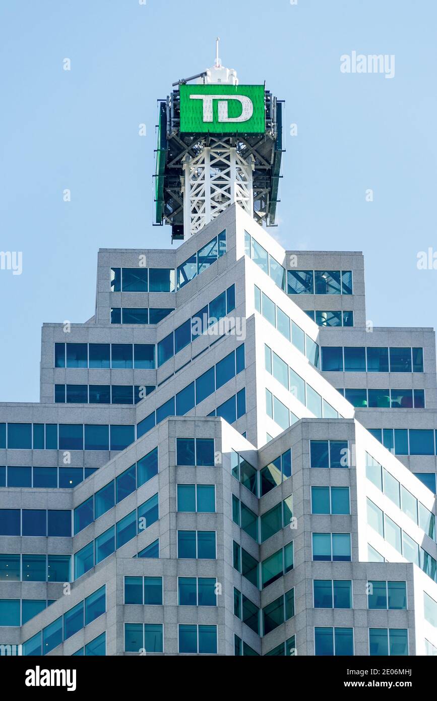 La tour TD Canada Trust sur la place Brookfield. Brookfield place est un complexe de bureaux situé au centre-ville de Toronto et comprenant deux tours, Bay Wellington Banque D'Images