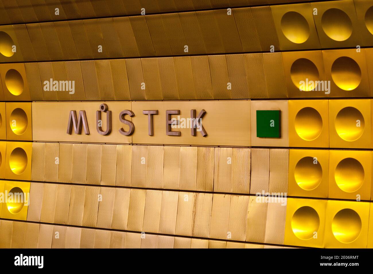 Station de métro de Prague Mustek design Banque D'Images