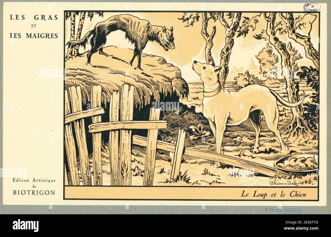 Dessin Le Loup Et Le Chien Le loup et le chien P-FG-ES-01649 Photo Stock - Alamy