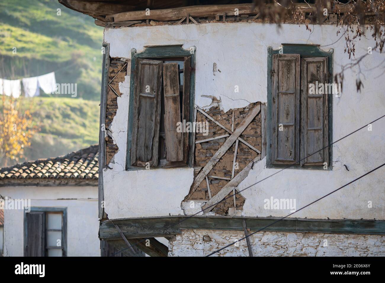 Ancienne fenêtre, texture et arrière-plan Banque D'Images