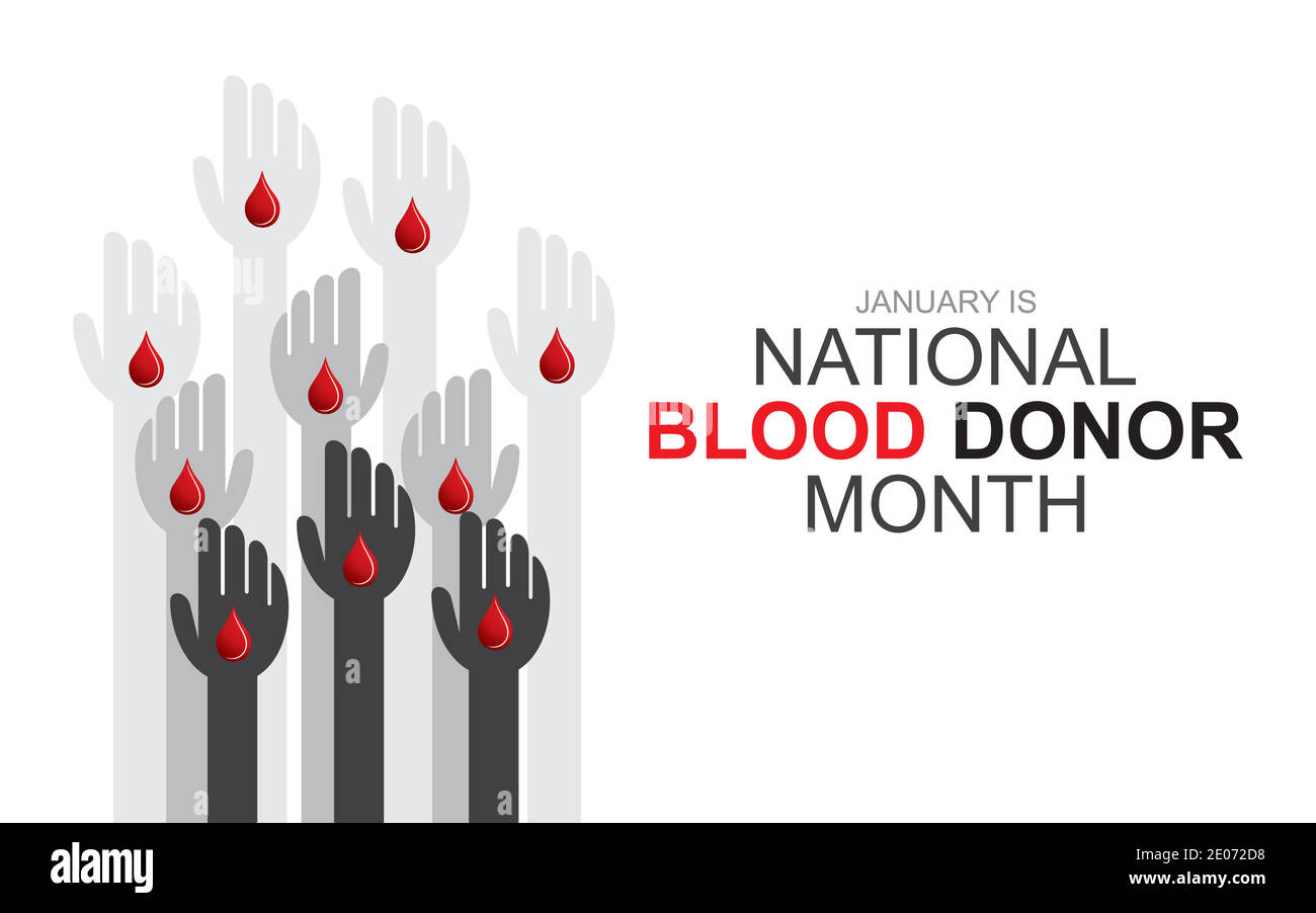 Illustration vectorielle du concept d'affiche du mois national du don de sang Illustration de Vecteur