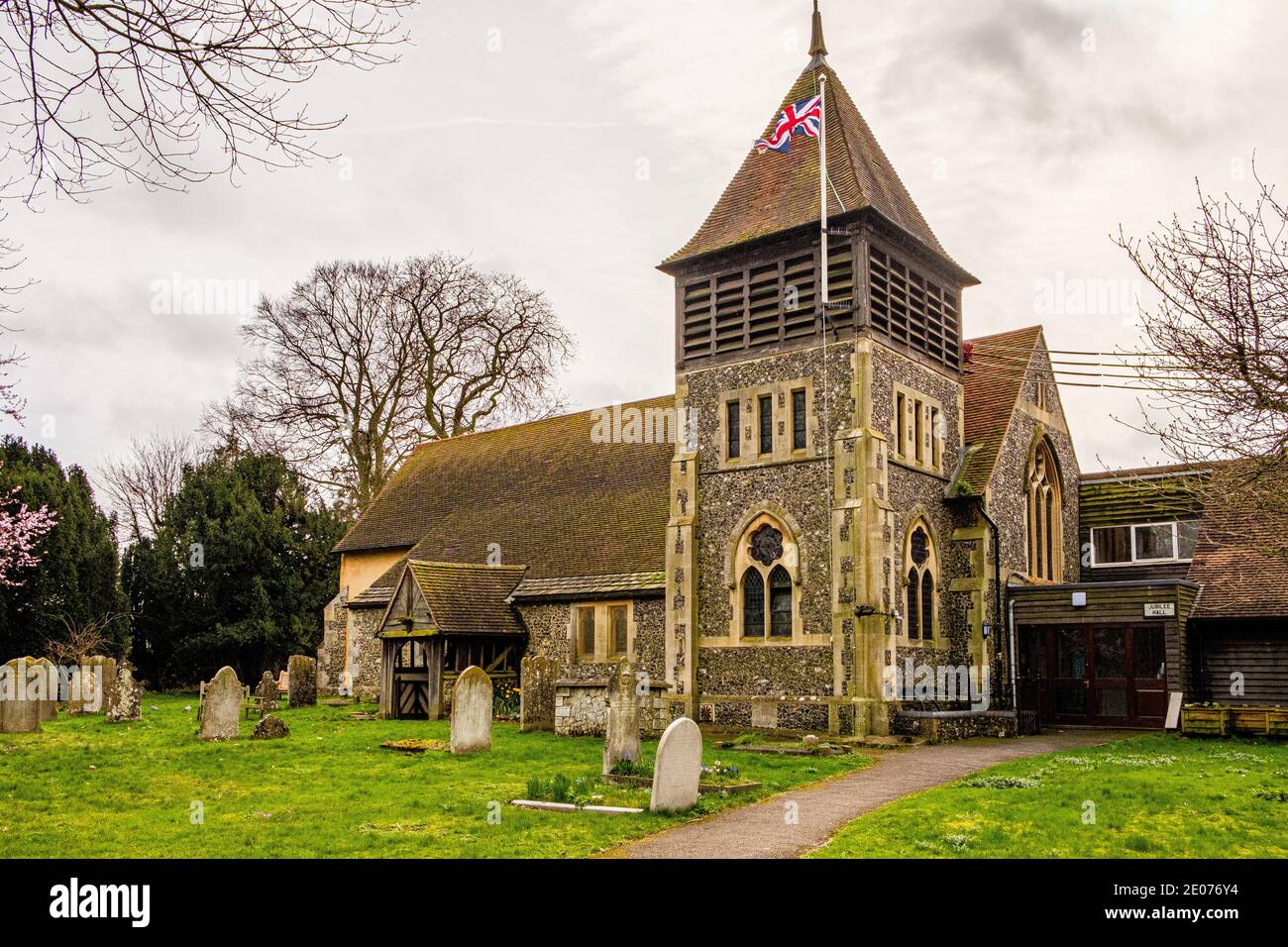 Église Sainte-Marie-Madeleine, chemin main, Longfield, Kent Banque D'Images