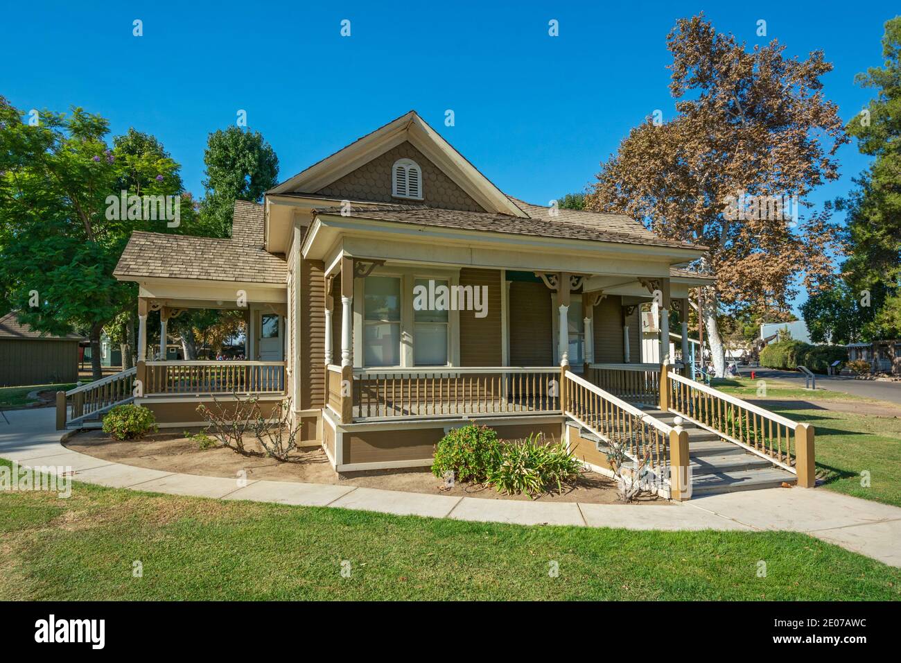 Californie, Bakersfield, Kern County Museum, Pioneer Village, Lopez Hill House Banque D'Images