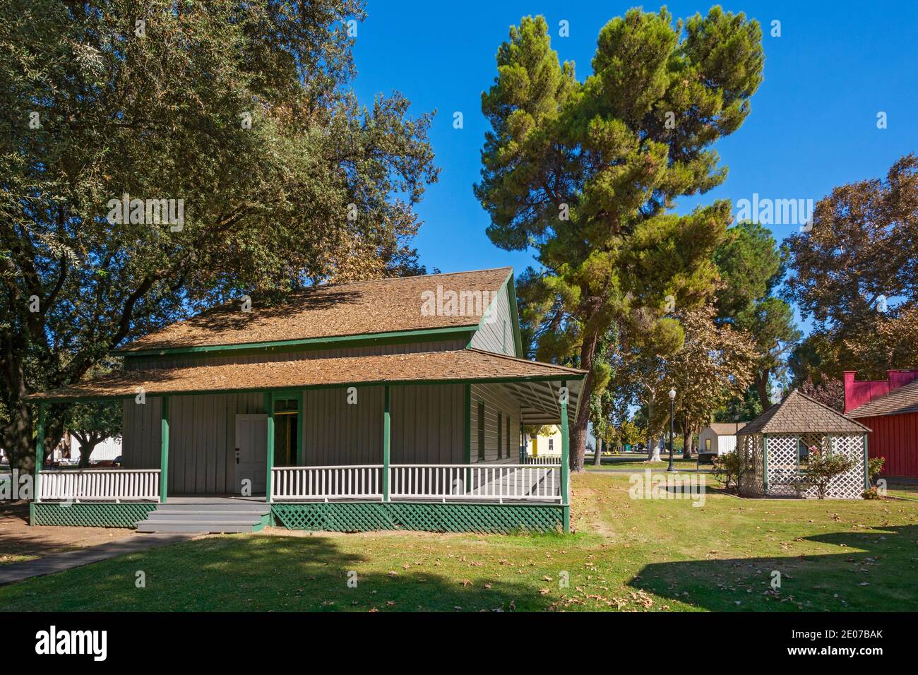 Californie, Bakersfield, Kern County Museum, Pioneer Village, Weill House Construit en 1882 Banque D'Images
