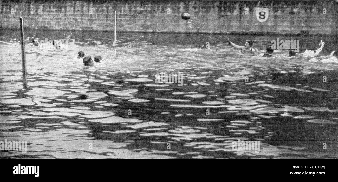 Le Water-Polo aux JO 1900. Banque D'Images