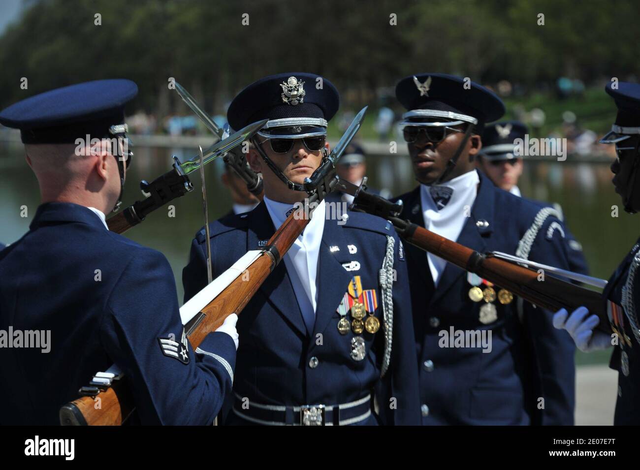 En tête de l'armée de l'air américaine. Banque D'Images