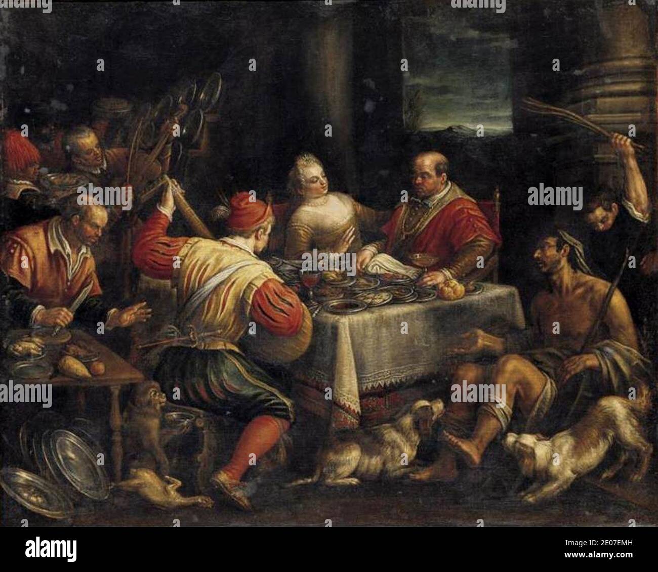 Leandro Bassano - salle de banquet Banque D'Images