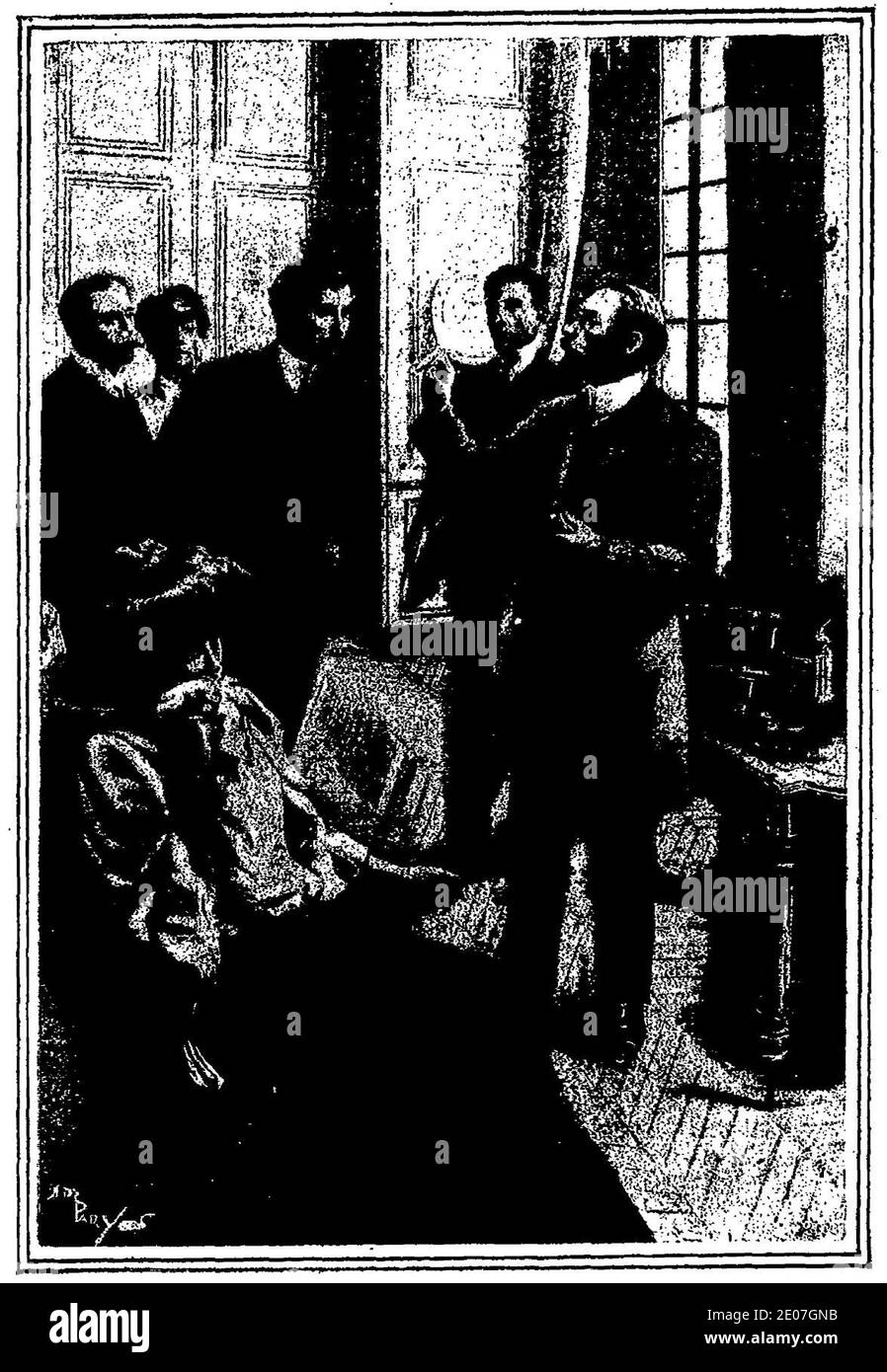 LeBlanc - Arsène Lupin contre herlock Sholmès (la Dame blonde suivi de la Lampe juive), paru dans Je sais tout, 1906-1907 (page 17 crop). Banque D'Images