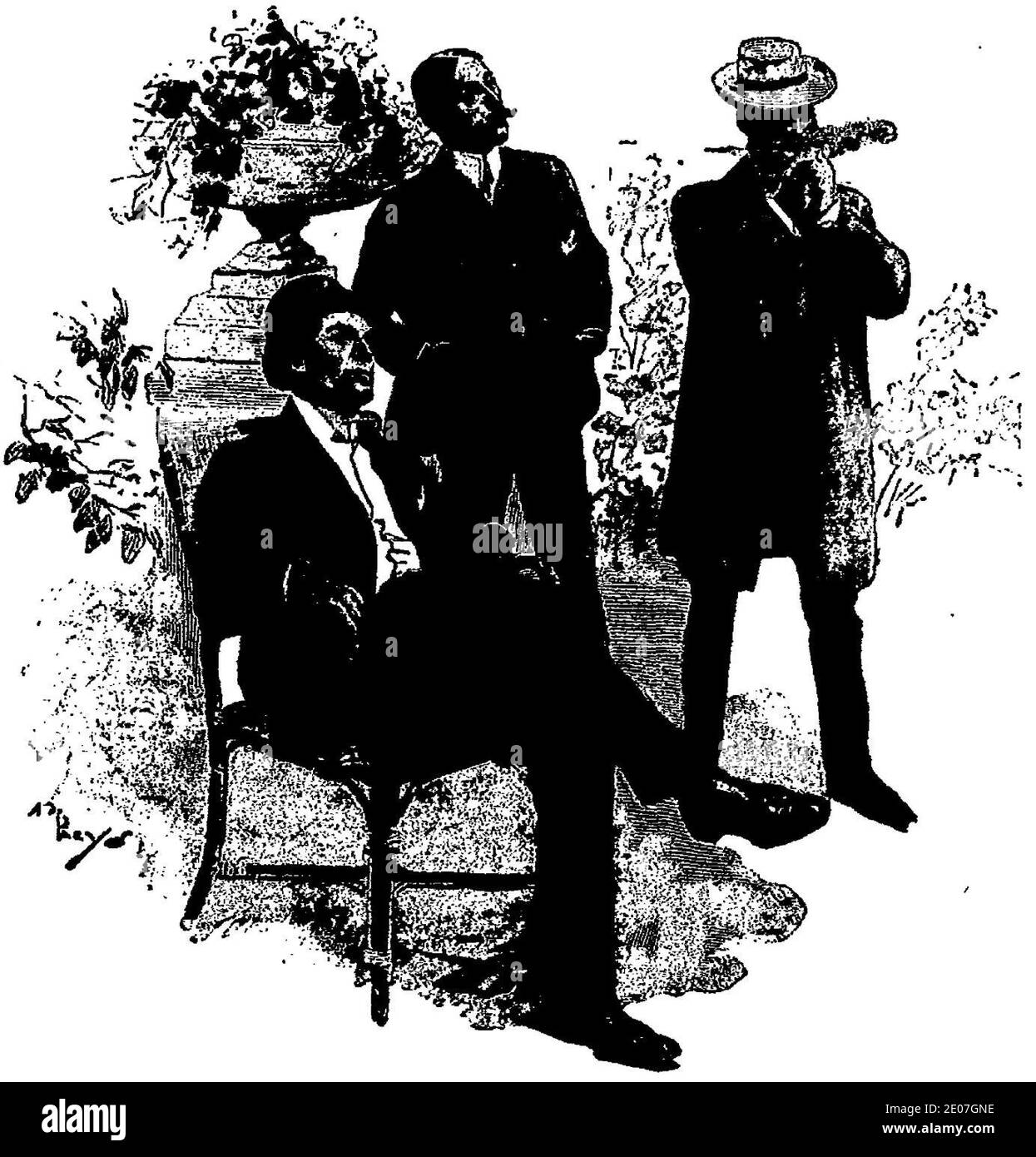 LeBlanc - Arsène Lupin contre herlock Sholmès (la Dame blonde suivi de la Lampe juive), paru dans Je sais tout, 1906-1907 (page 70 crop). Banque D'Images