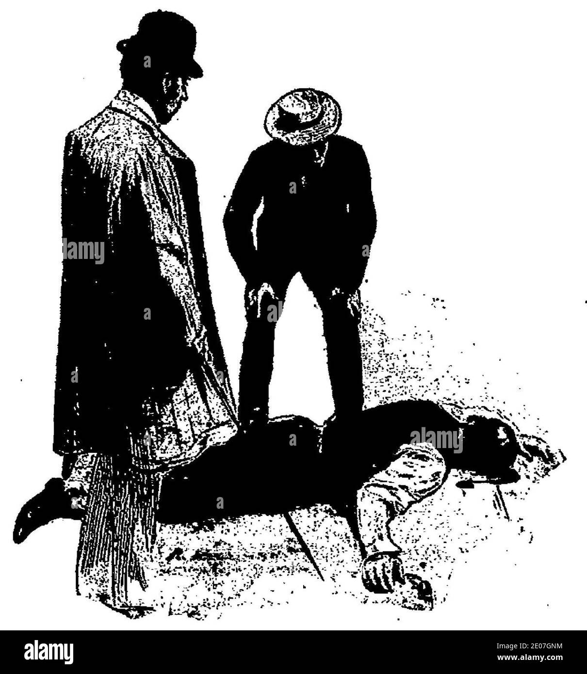 LeBlanc - Arsène Lupin contre herlock Sholmès (la Dame blonde suivi de la Lampe juive), paru dans Je sais tout, 1906-1907 (page 76 crop). Banque D'Images