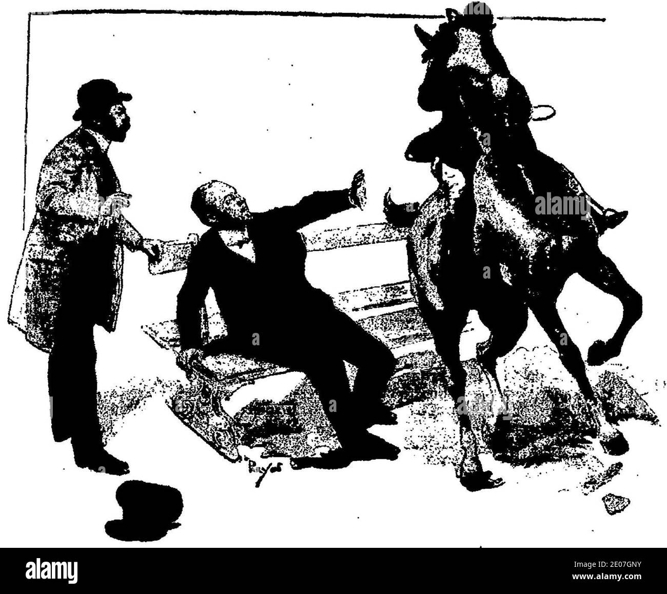 LeBlanc - Arsène Lupin contre herlock Sholmès (la Dame blonde suivi de la Lampe juive), paru dans Je sais tout, 1906-1907 (page 32 crop). Banque D'Images