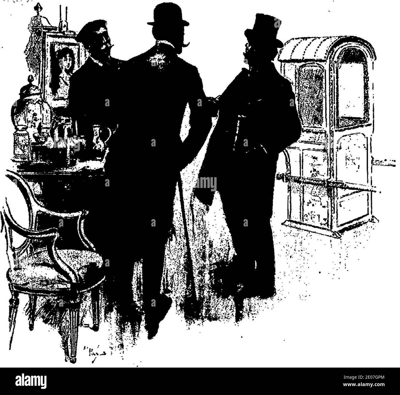 LeBlanc - Arsène Lupin contre herlock Sholmès (la Dame blonde suivi de la Lampe juive), paru dans Je sais tout, 1906-1907 (page 1 crop). Banque D'Images
