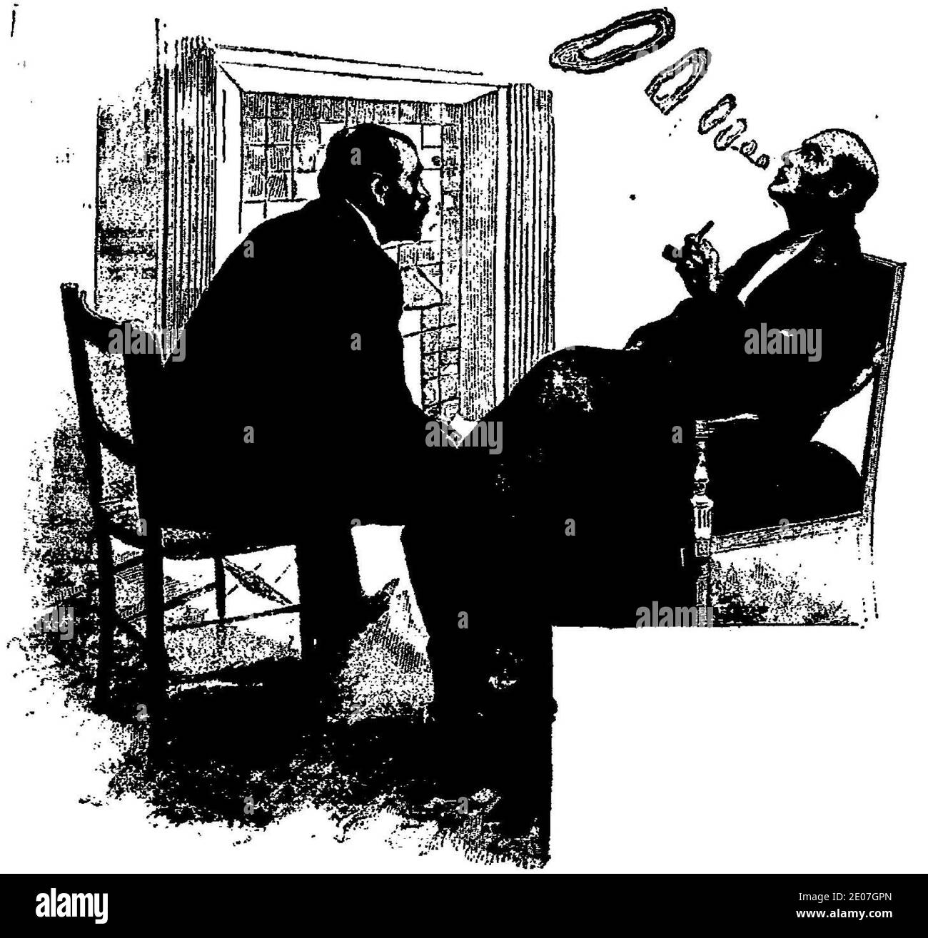 LeBlanc - Arsène Lupin contre herlock Sholmès (la Dame blonde suivi de la Lampe juive), paru dans Je sais tout, 1906-1907 (page 64 crop). Banque D'Images