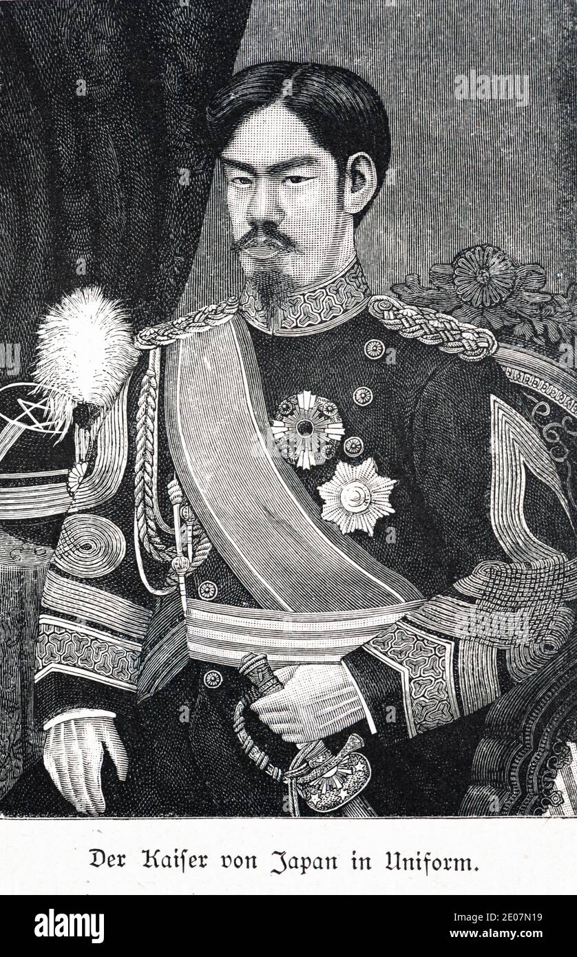 L'empereur japonais dans son uniforme, Tokio, Japon, Asie, illustration de 'Haupstädte der Welt', Breslau 1987 Banque D'Images