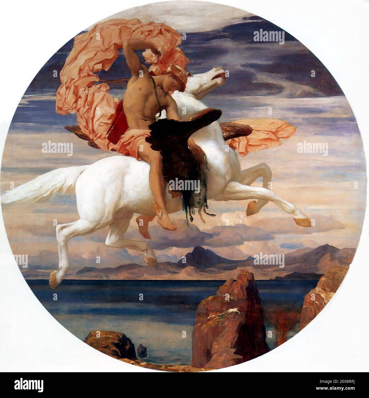 Leighton, Frederic - Perseus sur Pegasus se précipitant à la rescousse d'Andromeda - 1895-96. Banque D'Images