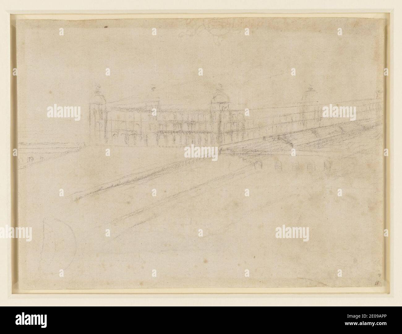 Leonardo da Vinci - Verso UN design pour un palais c.1517-18. Banque D'Images