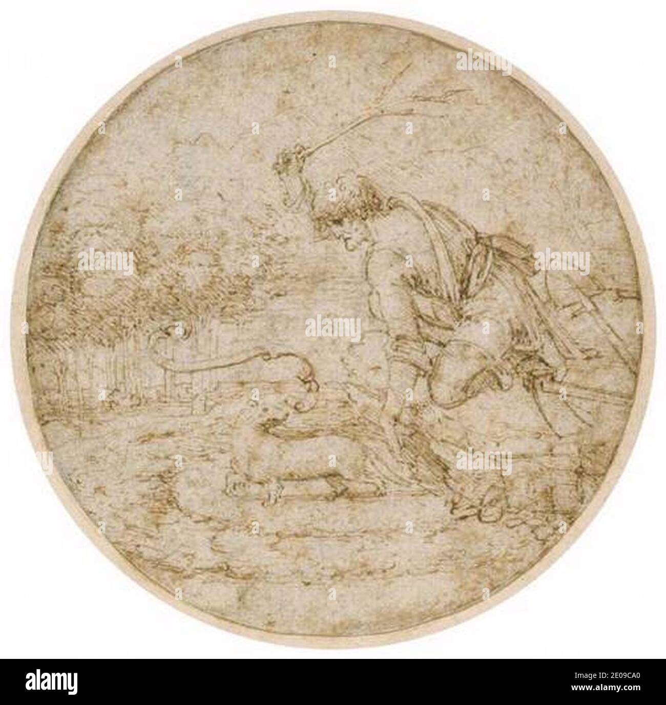 Leonardo da Vinci - la chasse à l'Ermine, c. 1494. Banque D'Images