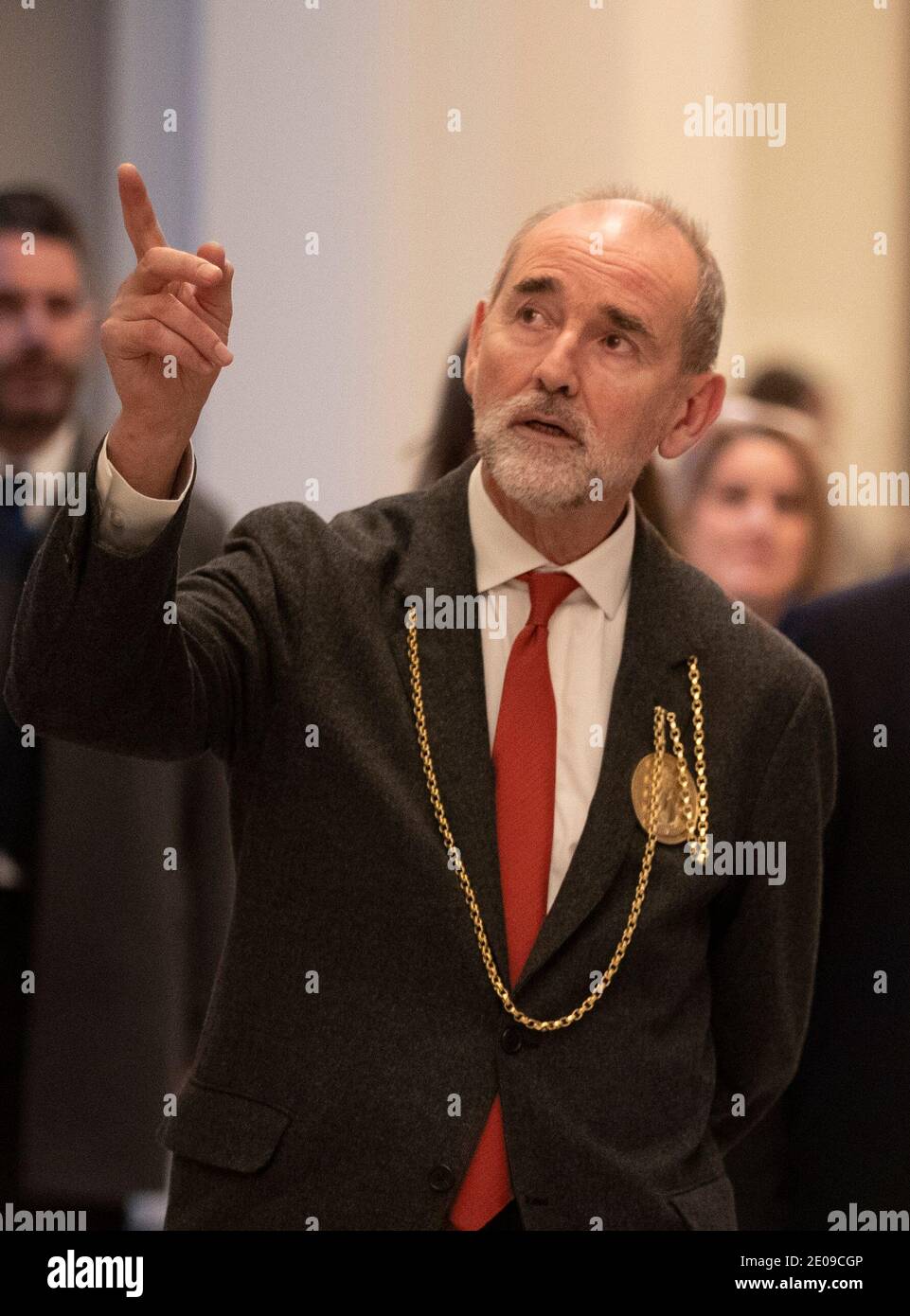 Photo du dossier datée du 31/01/19, de Christopher le Brun, récemment président de l'Académie royale des arts, qui a reçu une chevalier pour des services aux arts dans la liste des distinctions honorifiques du nouvel an. Banque D'Images