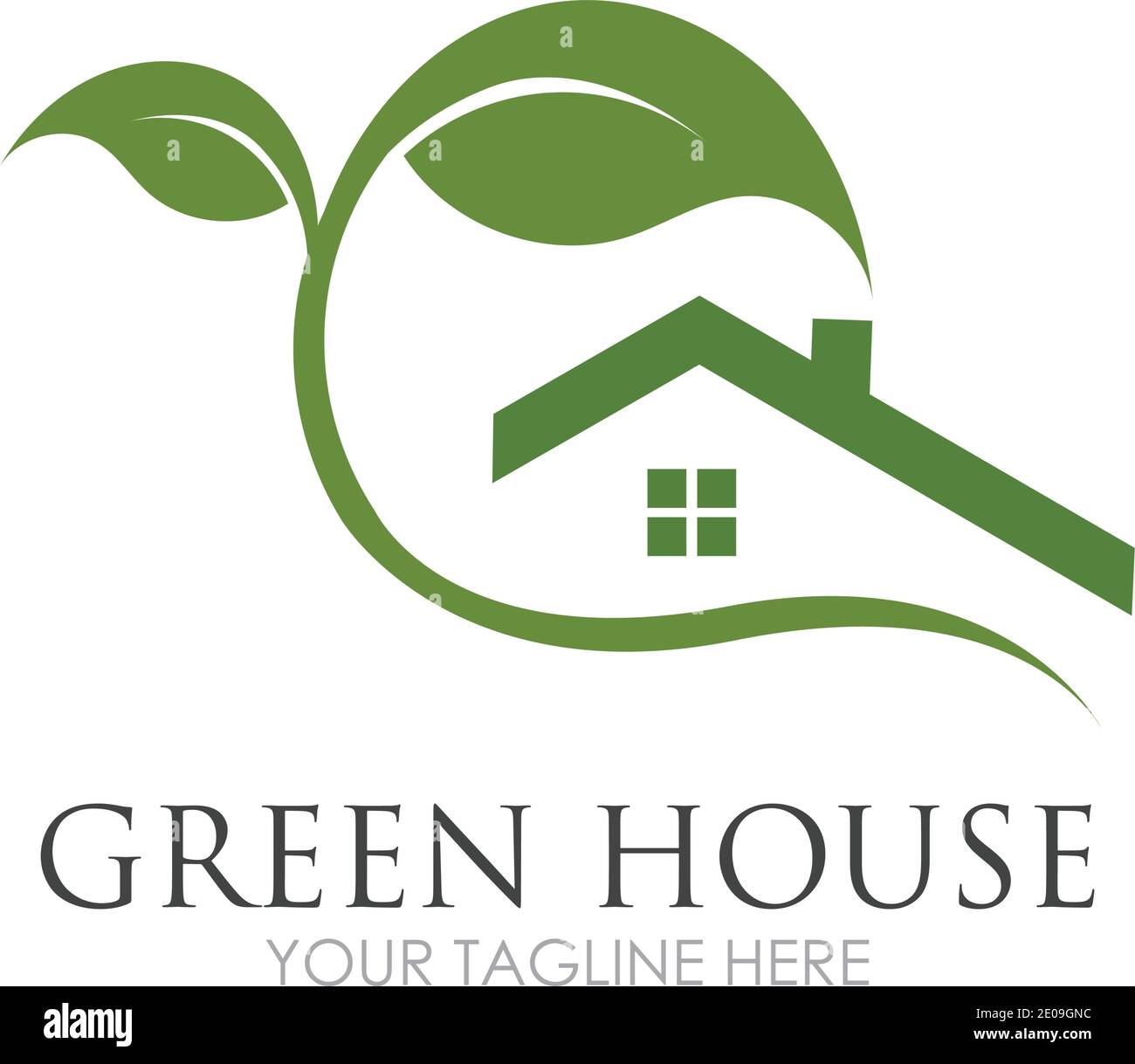 Illustration vectorielle du modèle de logo Green House Illustration de Vecteur