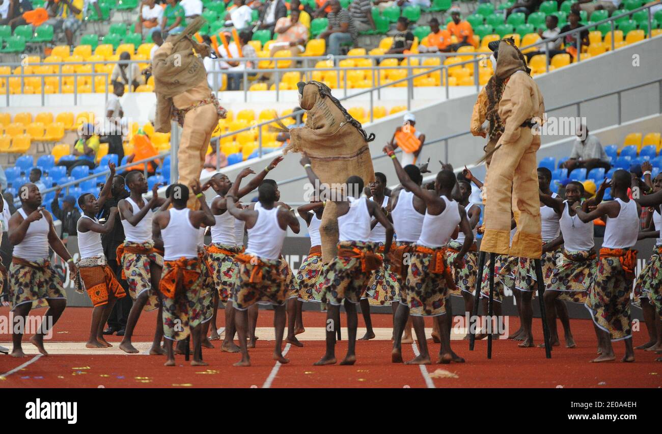 Vue générale lors de la cérémonie de clôture de la coupe africaine des Nations à Libreville, au Gabon, le 12 février 2012. Photo par ABACAPRESS.COM Banque D'Images