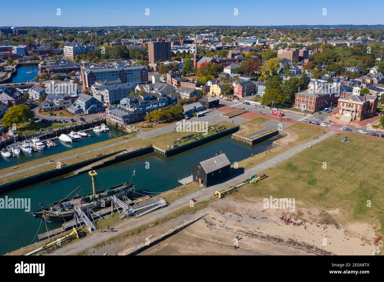 Site historique national maritime de Salem, quartier riverain de Derby, Salem, ma, États-Unis Banque D'Images