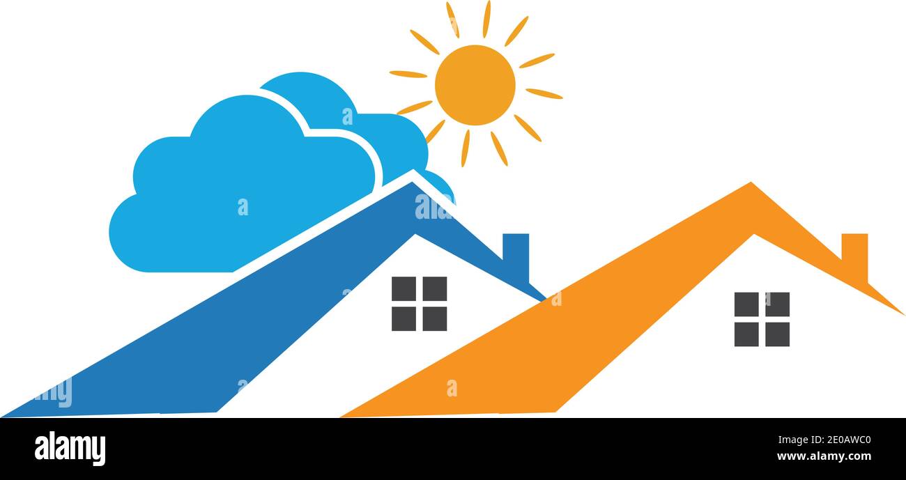 Logo de la maison à motif vectoriel Illustration de Vecteur