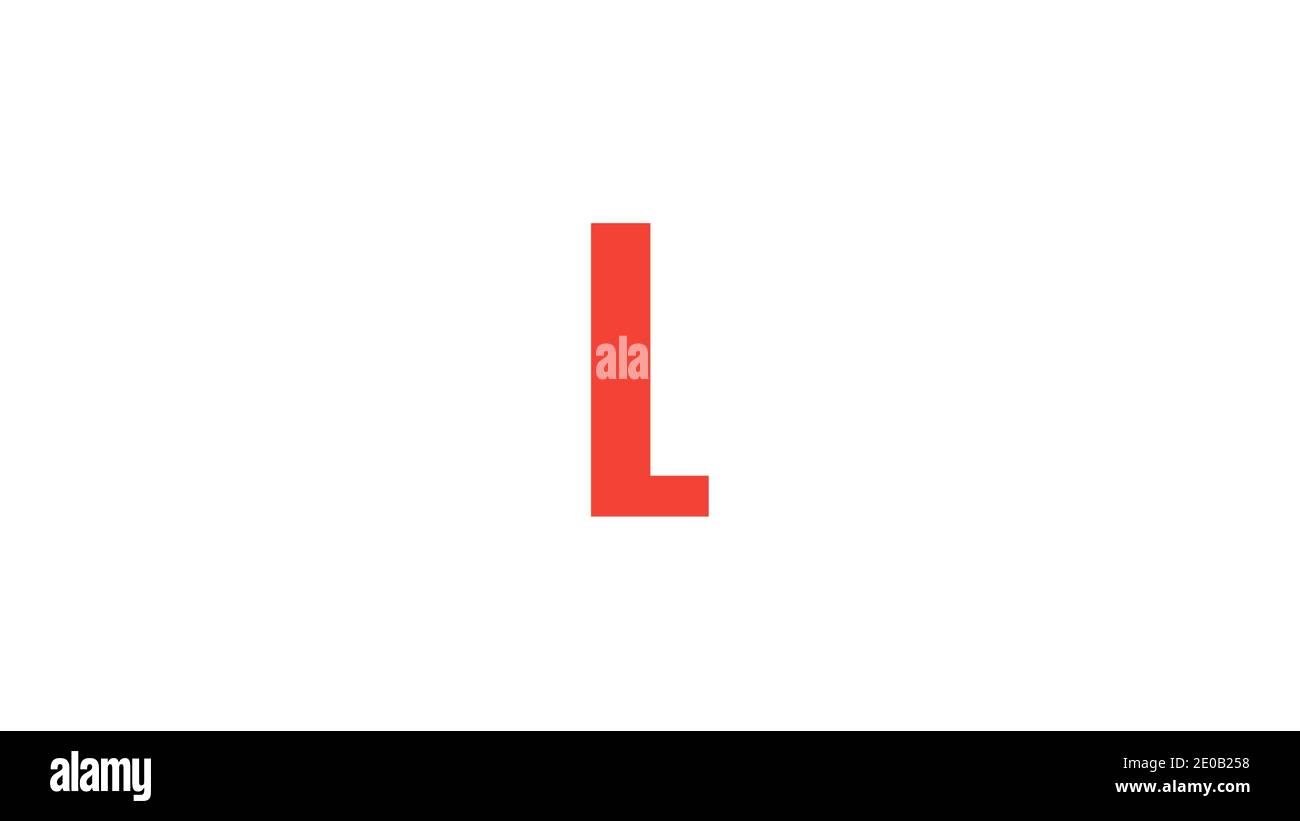 Lettre L - Art abstrait lettre L logo. Banque D'Images