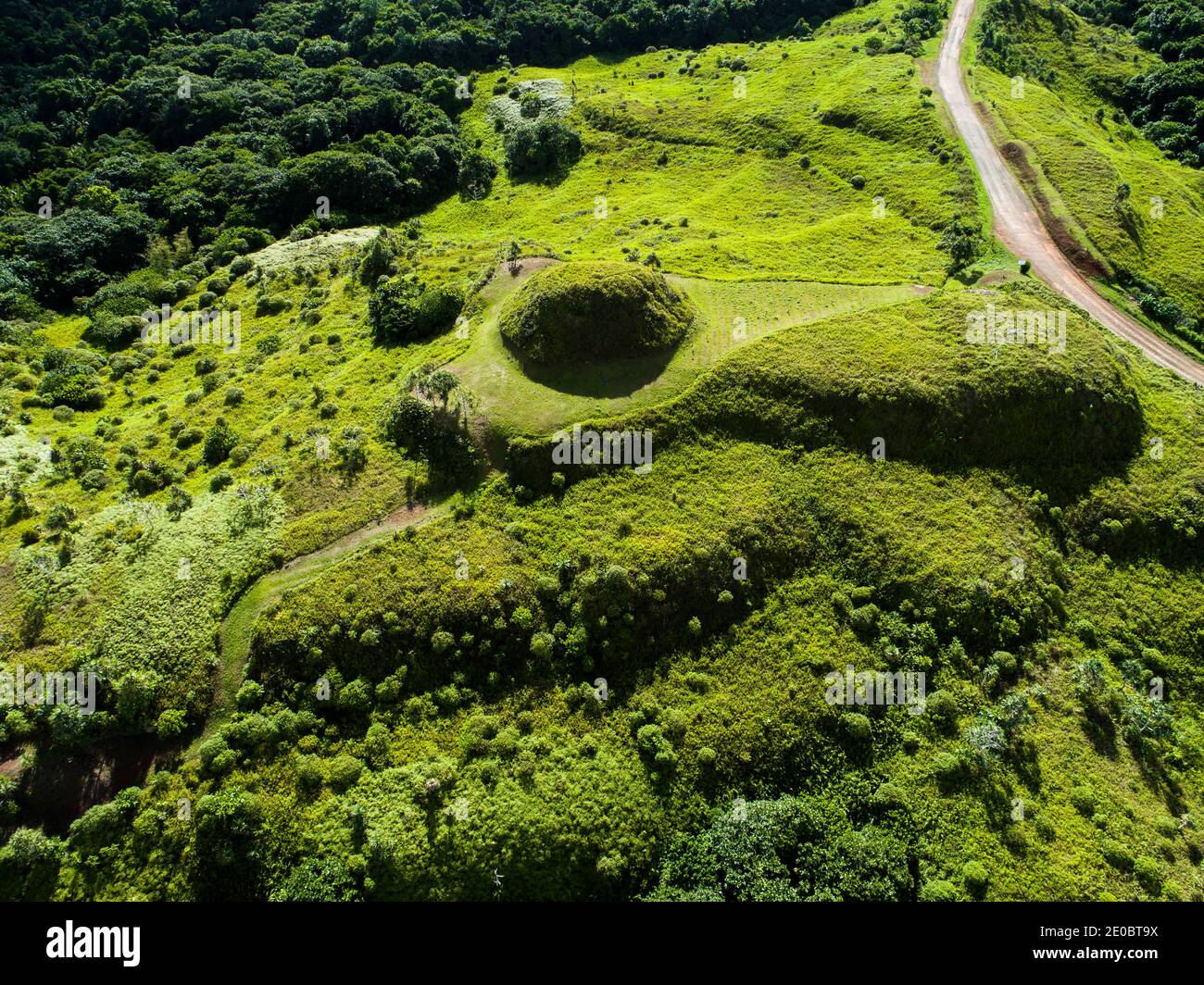 KED Ra Ngchemiangel, terrasses Kamiangel, simplement 'KED' ou 'Terrace', ancienne colline en terrasse faite par l'homme, île de Babeldaob, Palaos, Micronésie, Océanie Banque D'Images