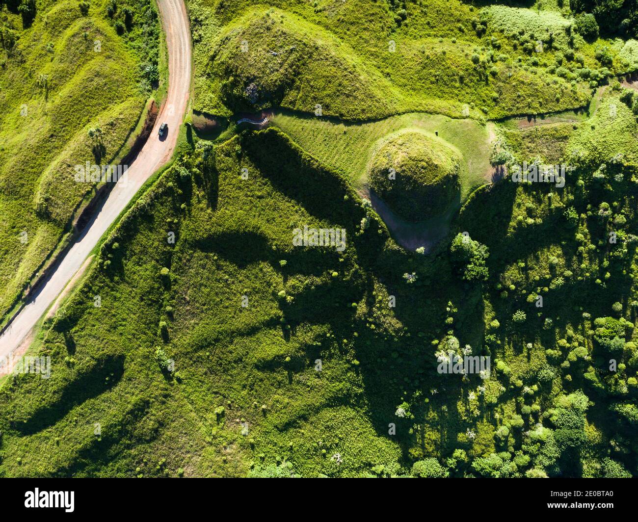 KED Ra Ngchemiangel, terrasses Kamiangel, simplement 'KED' ou 'Terrace', ancienne colline en terrasse faite par l'homme, île de Babeldaob, Palaos, Micronésie, Océanie Banque D'Images