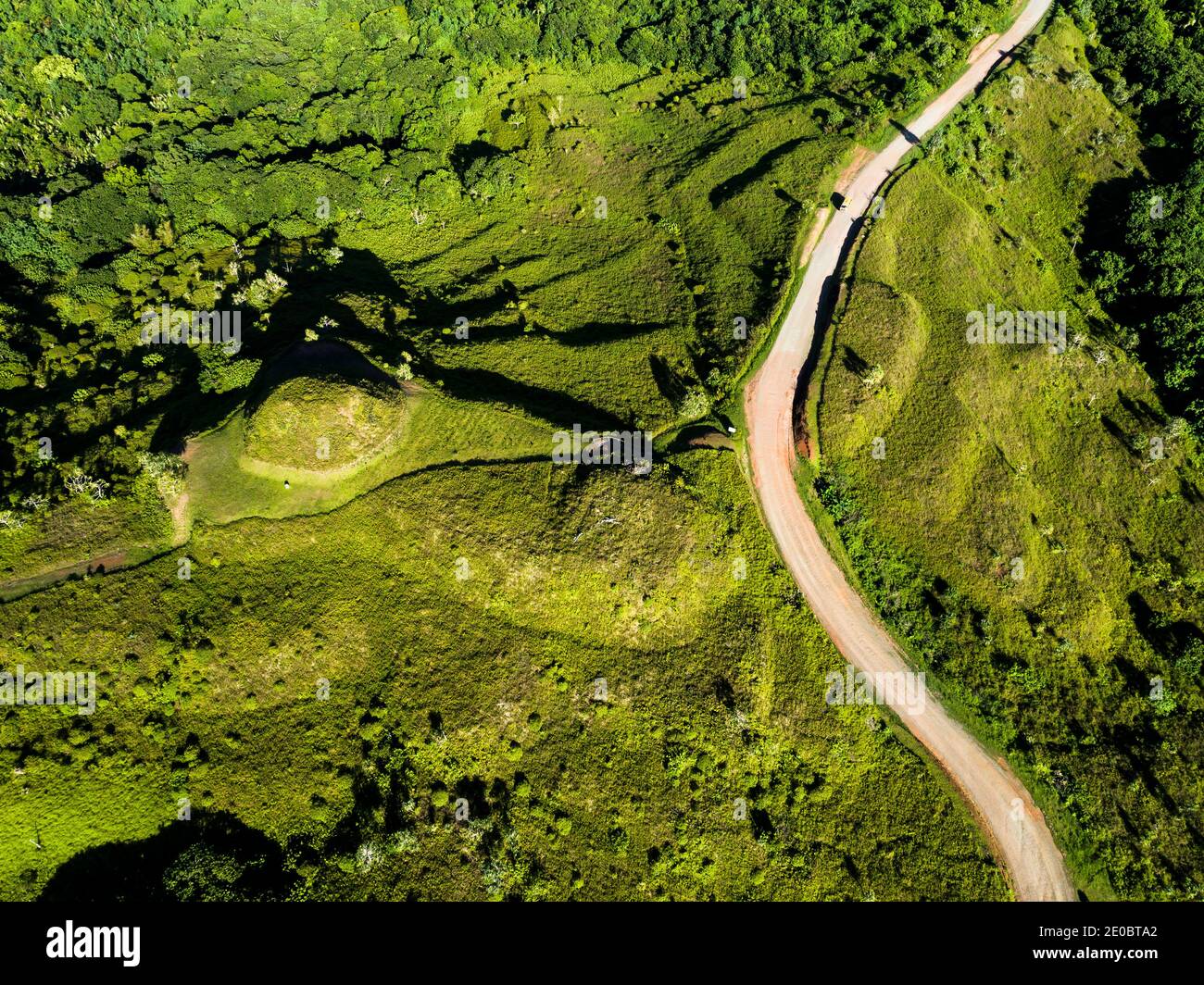 KED Ra Ngchemiangel, terrasses Kamiangel, simplement 'KED' ou 'Terrace', ancienne colline en terrasse faite par l'homme, île de Babeldaob, Palaos, Micronésie, Océanie Banque D'Images