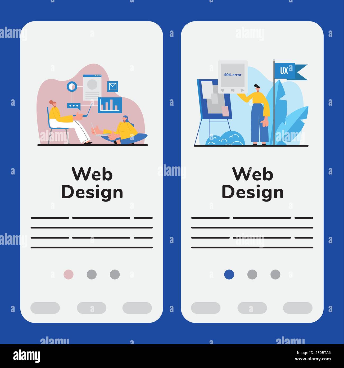 Symbole de conception Web défini dans les bannières, technologie Internet et thème multimédia illustration vectorielle Illustration de Vecteur