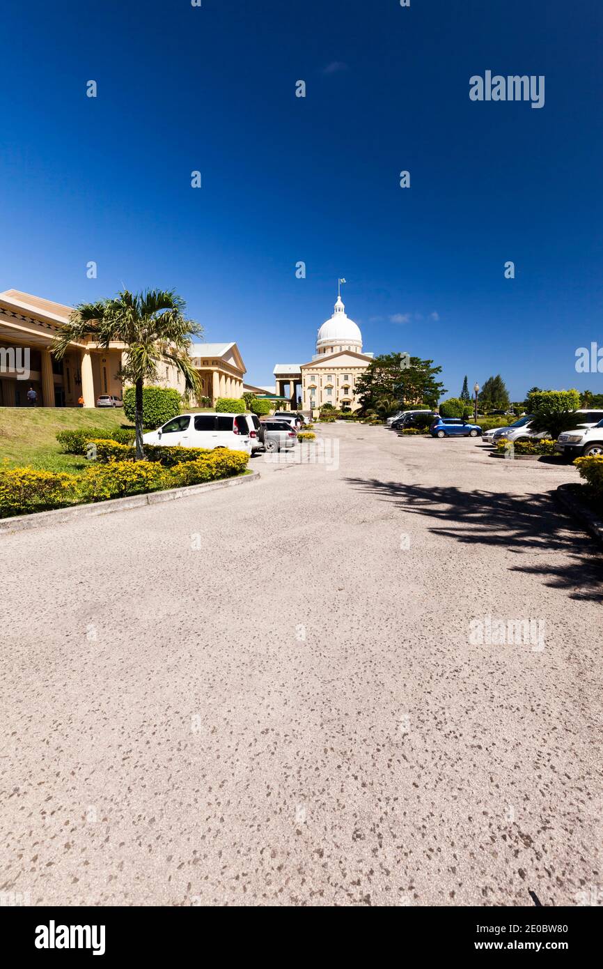 Bâtiment principal de la capitale nationale des Palaos, Ngerulmud, Melekeok, île de Babeldaob, Palaos, Micronésie, Océanie Banque D'Images