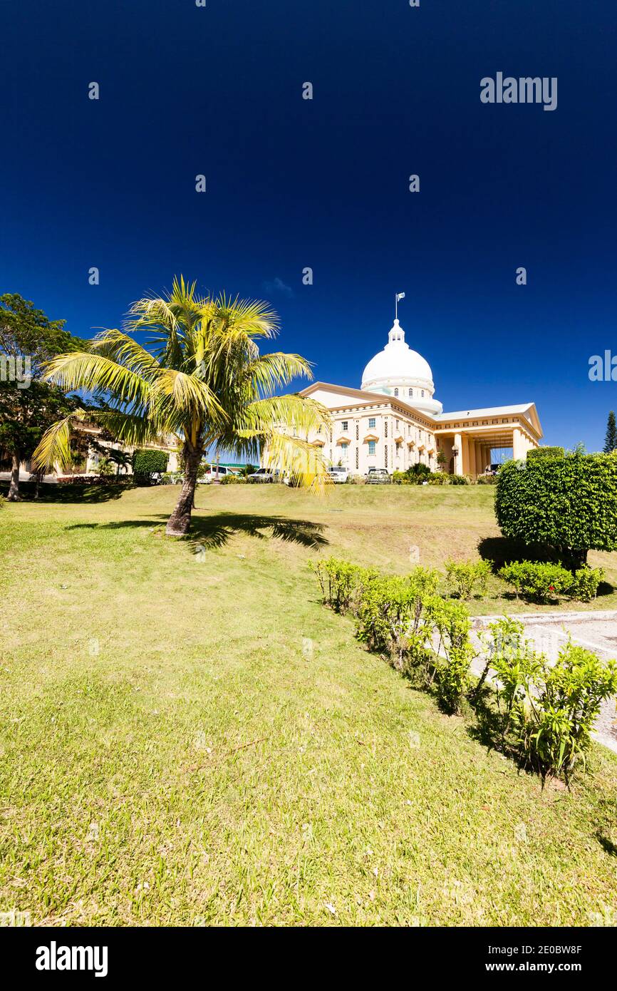 Bâtiment principal de la capitale nationale des Palaos, Ngerulmud, Melekeok, île de Babeldaob, Palaos, Micronésie, Océanie Banque D'Images