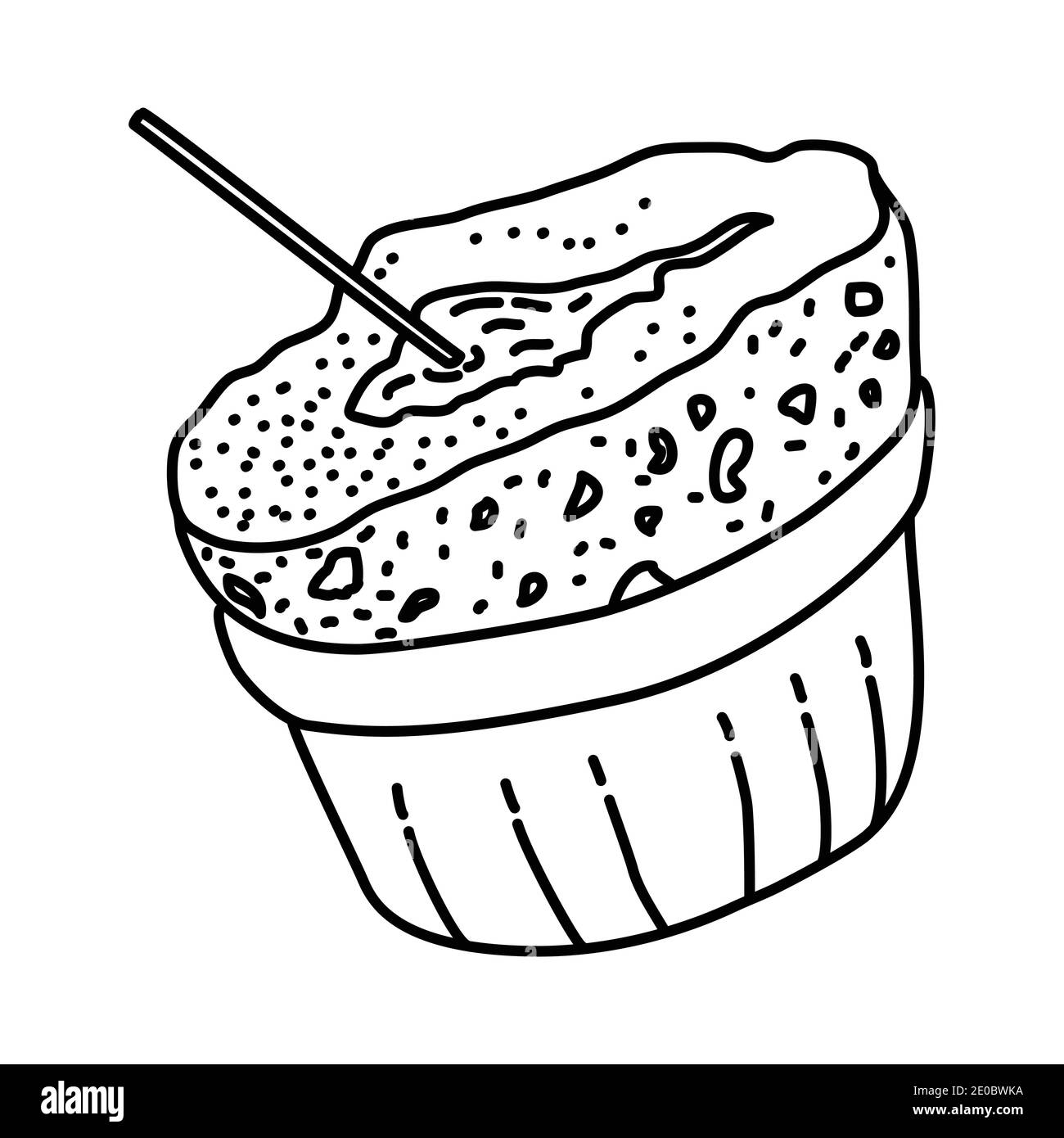 Ensemble d'icônes dessinées à la main de la France soufflé au chocolat Vector. Illustration de Vecteur