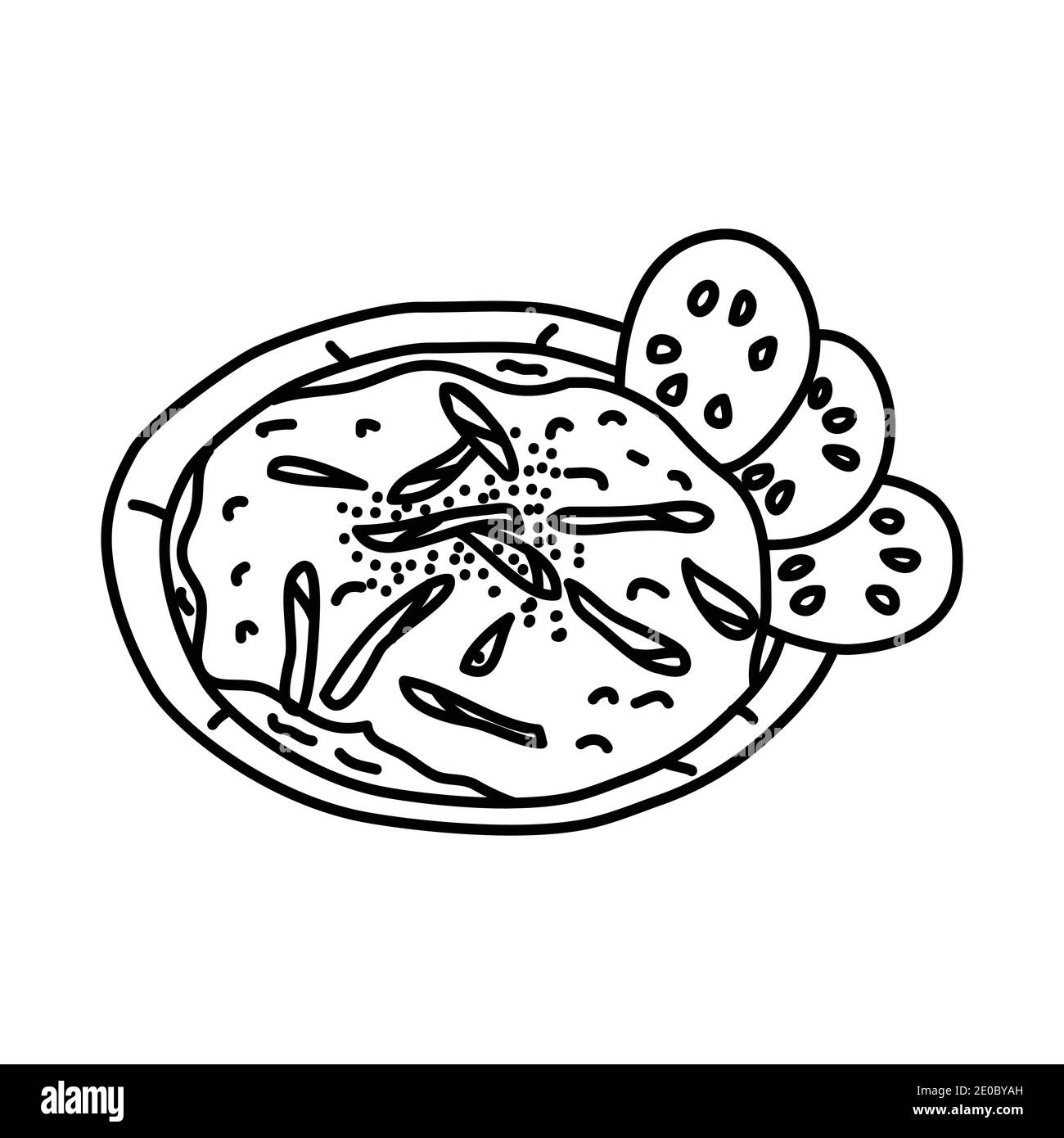 Laban Arabie Saoudite Food Hand dessiné Icon Set Vector. Illustration de Vecteur