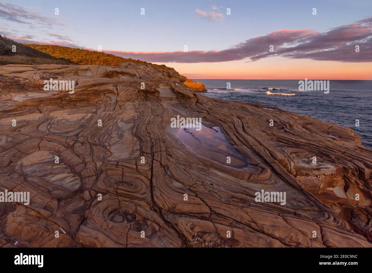 Tourbillons de rocher de Bouddi Banque D'Images