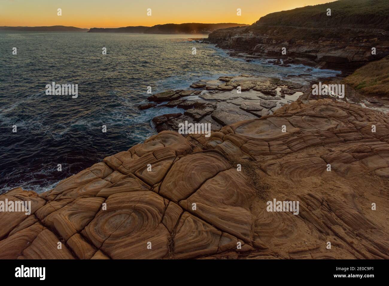 Dernier soleil sur Bouddi Banque D'Images