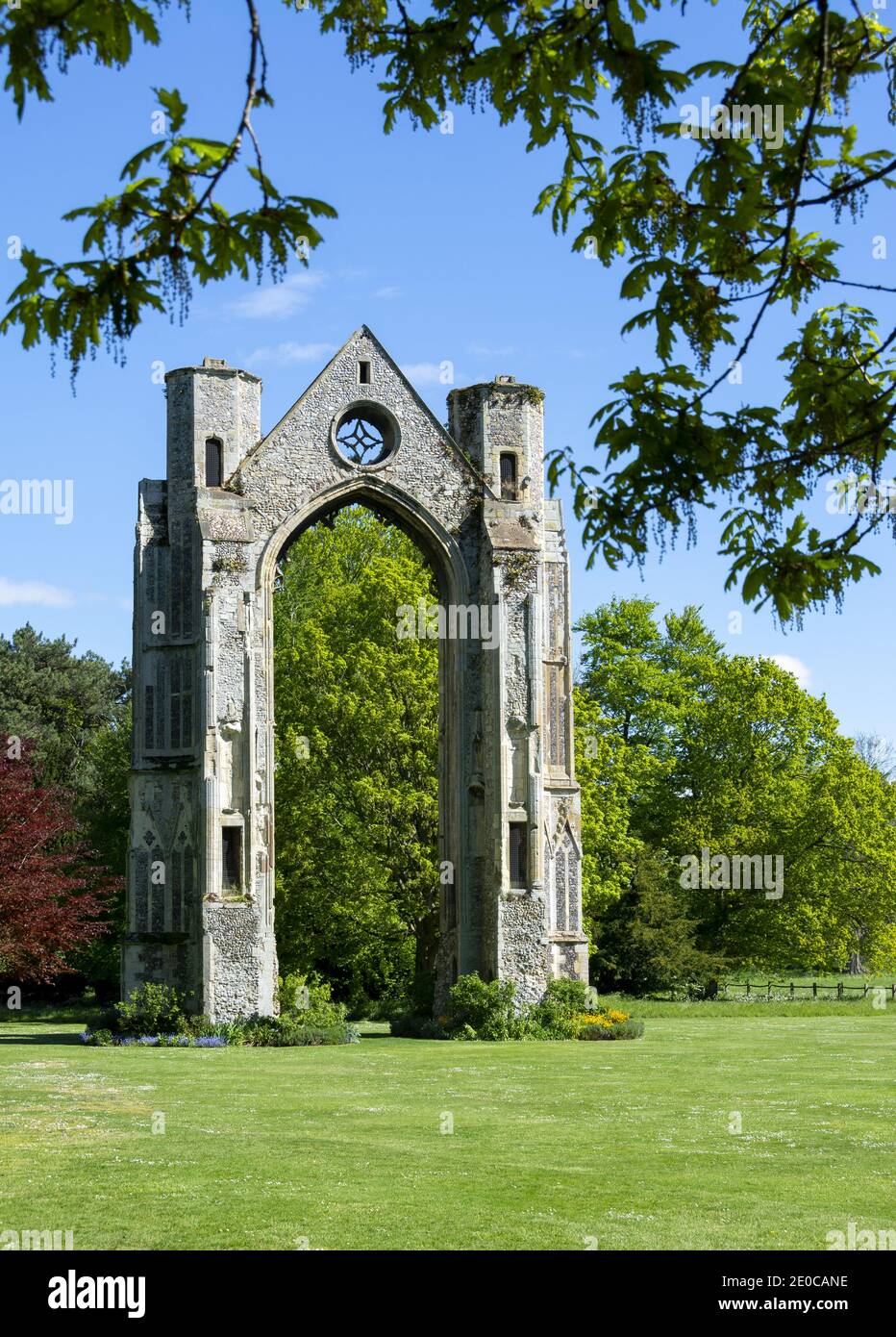 Les vestiges du XIIIe siècle du Prieuré de Walsingham à Walsingham, Angleterre, Royaume-Uni Banque D'Images