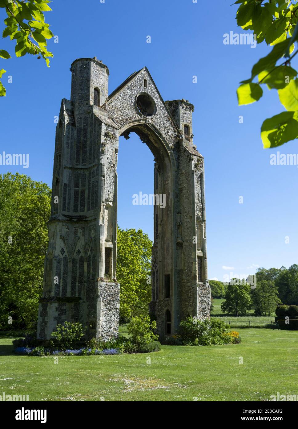 Les vestiges du XIIIe siècle du Prieuré de Walsingham à Walsingham, Angleterre, Royaume-Uni Banque D'Images