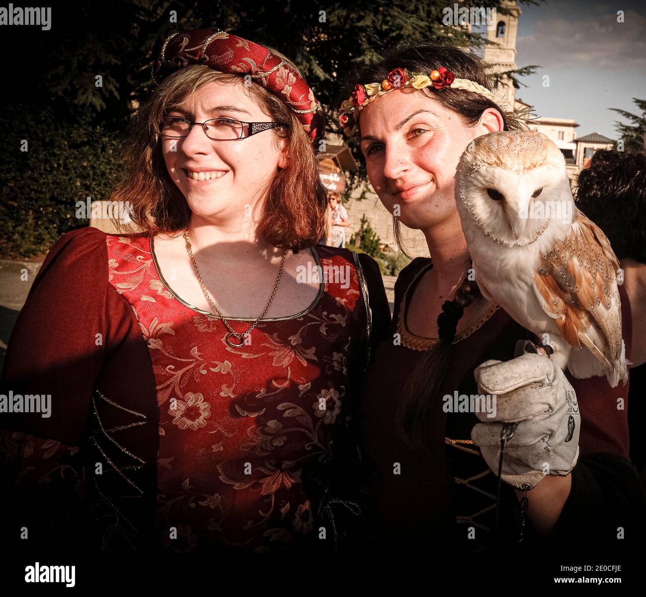 République de Saint-Marin - Cava dei Balestrieri - médiévale Jours - Barn Owl Banque D'Images