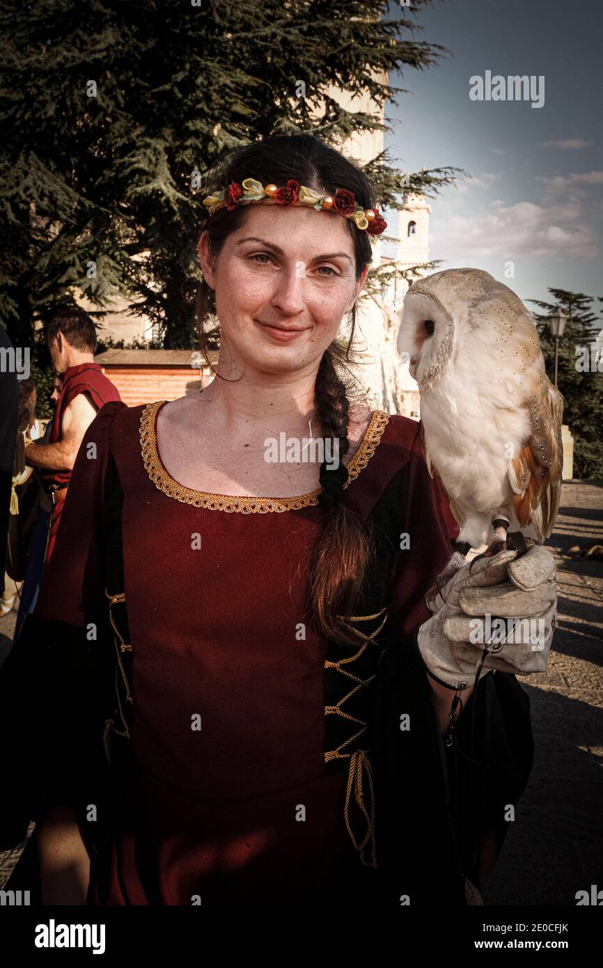 République de Saint-Marin - Cava dei Balestrieri - médiévale Jours - Barn Owl Banque D'Images