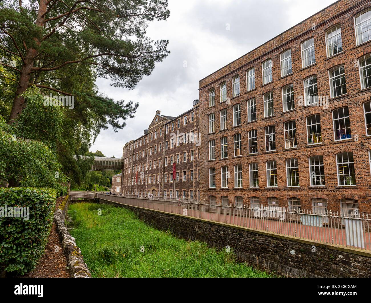 La ville industrielle de New Lanark, site classé au patrimoine mondial de l'UNESCO, Écosse, Royaume-Uni, Europe Banque D'Images