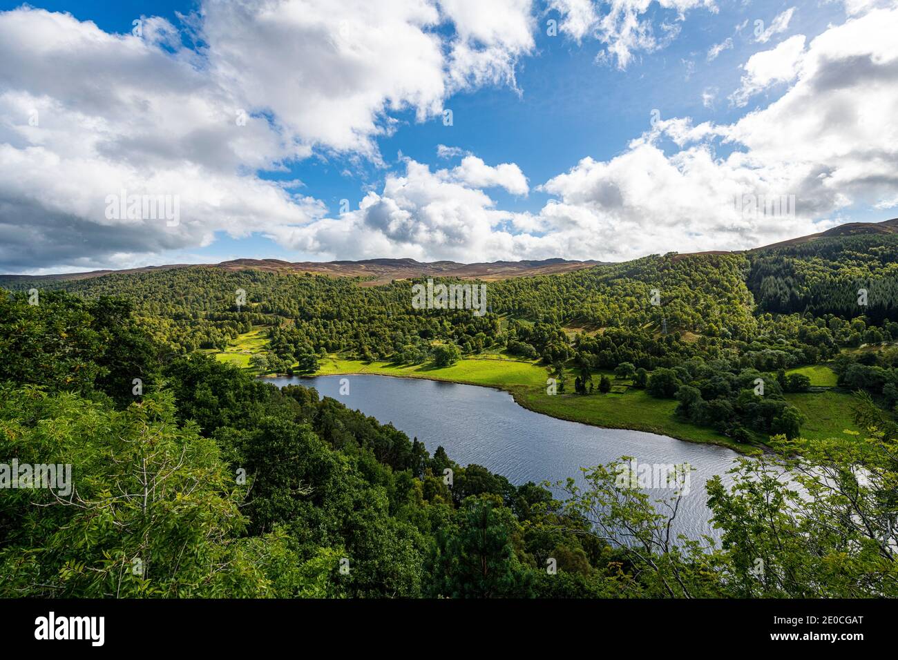 Queens View sur Loch Tummel, Perthshire, Highlands, Écosse, Royaume-Uni, Europe Banque D'Images