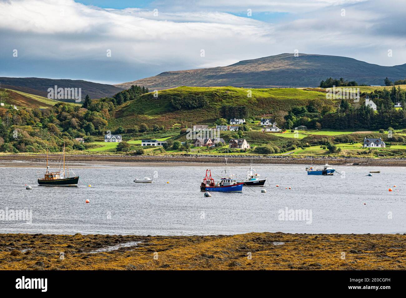 Vue sur la baie d'Uig, île de Skye, Hébrides intérieures, Écosse, Royaume-Uni, Europe Banque D'Images