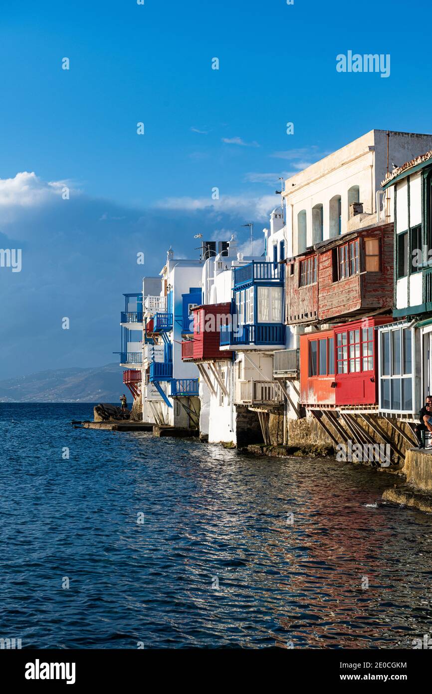 Petite Venise, Horta, Mykonos, Cyclades, Iles grecques, Grèce, Europe Banque D'Images